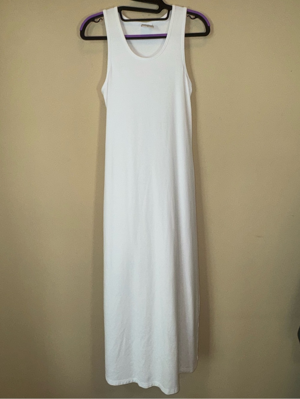 Claridge + King || White Bamboo Cotton Blend Tank Dress Medium Quiet Luxury Soft